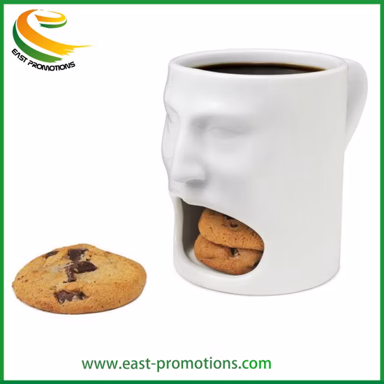 Tazza per biscotti in ceramica, tazza tascabile per biscotti al caffè con portabiscotti