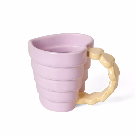 Tazze da caffè con cuore in ceramica stampate personalizzate per regali di San Valentino