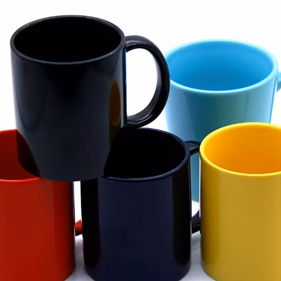 Tazza in ceramica bianca rivestita da 11 once con logo personalizzato
