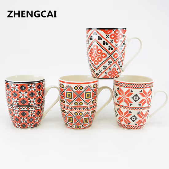 Ordine online all'ingrosso Tazza in ceramica da caffè con regalo promozionale da 12 once 360 ​​ml con manico