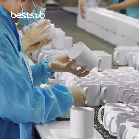 Tazze vuote per sublimazione della tazza da caffè in ceramica bianca Bestsub da 330 ml 11 once all'ingrosso